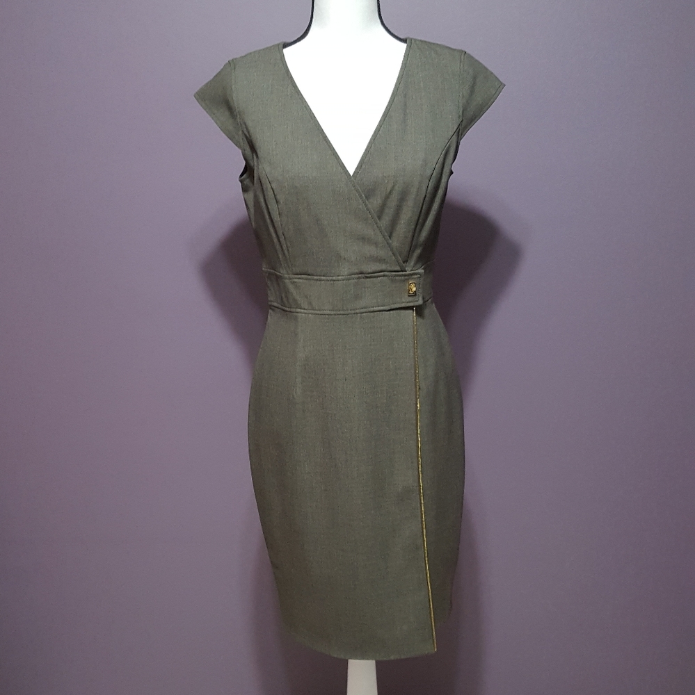 Calvin Klein Faux Wrap Dress sz 6